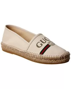 Gucci Logo Canvas Espadrille Women