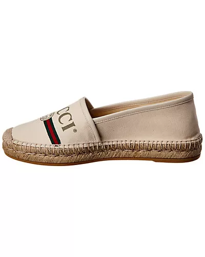 Gucci Logo Canvas Espadrille Women 2 Gucci Logo Canvas Espadrille Women - Image 2