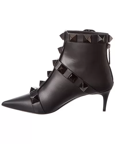 Valentino Roman Stud 60 Leather Bootie Women 2 Valentino Roman Stud 60 Leather Bootie Women - Image 2