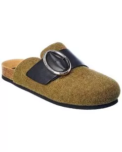 JW Anderson Buckle Felt & Leather Mule Women
