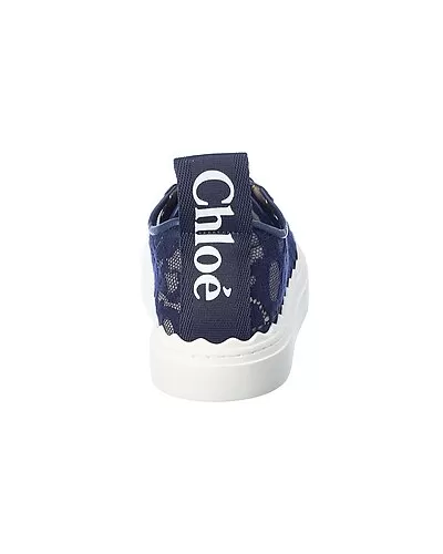 Chloé Lauren Lace & Leather Sneaker Women 3 Chloé Lauren Lace & Leather Sneaker Women - Image 3