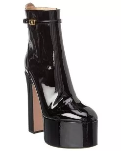 Valentino VLogo 155 Patent Platform Bootie Women