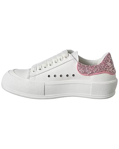 Alexander McQueen Deck Plimsoll Leather Sneaker Women 2 Alexander McQueen Deck Plimsoll Leather Sneaker Women - Image 2