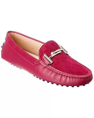Tod's Leather & Suede Loafer Women 1 Tod's Leather & Suede Loafer Women
