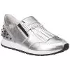 Tod's Fringed Metallic Leather Slip-On Sneaker Women