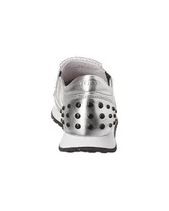 Tod's Fringed Metallic Leather Slip-On Sneaker Women -Fashion Clothing Store 1313352033 RLLD 3