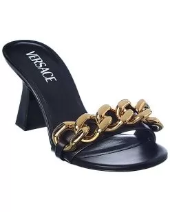 Versace Chain Detail Leather Sandal Women
