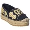 Salvatore Ferragamo Kim 3 Straw & Leather Platform Espadrille Women