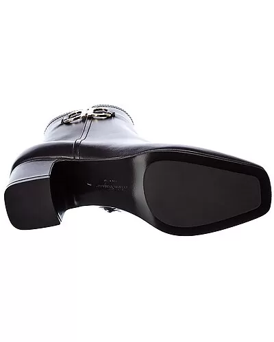 Salvatore Ferragamo Gancini Leather Bootie Women 4 Salvatore Ferragamo Gancini Leather Bootie Women - Image 4