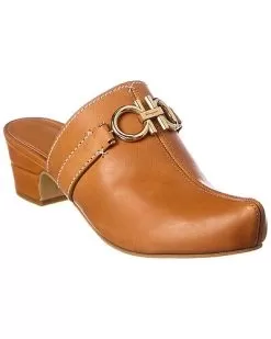 Salvatore Ferragamo Phobos Leather Mule Women
