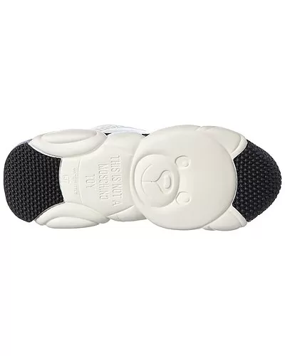 MOSCHINO Logo Strap Leather & Mesh Sneaker Women 4 MOSCHINO Logo Strap Leather & Mesh Sneaker Women - Image 4