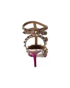 Valentino Rockstud Caged 65 Leather Ankle Strap Pump Women -Fashion Clothing Store 1313431142 RLLD 3