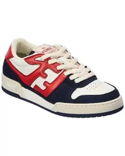 FENDI Match Leather Sneaker Women