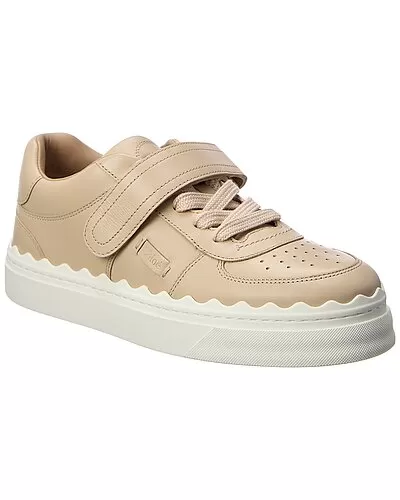 Chloé Lauren Scalloped Leather Sneaker Women 1 Chloé Lauren Scalloped Leather Sneaker Women