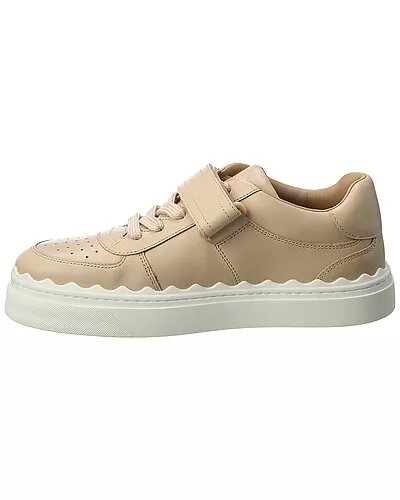 Chloé Lauren Scalloped Leather Sneaker Women 2 Chloé Lauren Scalloped Leather Sneaker Women - Image 2