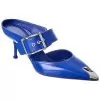 Alexander McQueen Punk Buckle Leather Mule Women