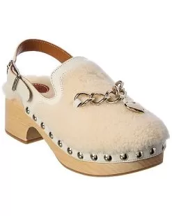 Chloé Ninna Shearling & Leather Clog Women