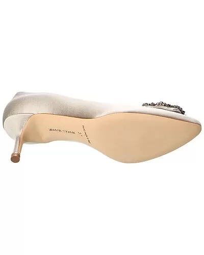 Manolo Blahnik Hangisi 50 Satin Pump Women 4 Manolo Blahnik Hangisi 50 Satin Pump Women - Image 4