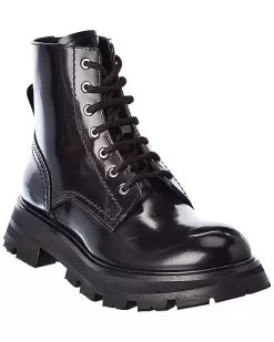 Alexander McQueen Wander Leather Bootie Women