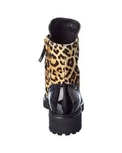 Giuseppe Zanotti Velvet & Patent Combat Boot Women -Fashion Clothing Store 1313462690 RLLD 3