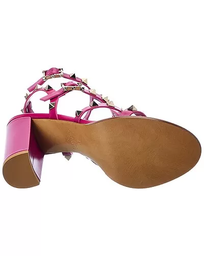 Valentino Rockstud Caged 90 Leather Ankle Strap Sandal Women 4 Valentino Rockstud Caged 90 Leather Ankle Strap Sandal Women - Image 4