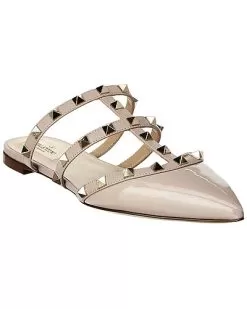 Valentino Rockstud Caged Patent Flat Women