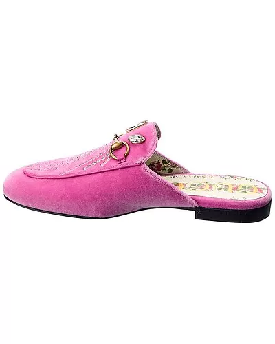 Gucci Princetown Velvet Slipper Women 2 Gucci Princetown Velvet Slipper Women - Image 2
