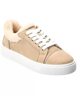 Christian Louboutin Fun Vieirissima Suede & Shearling Sneaker Women