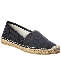 Gucci GG Canvas & Leather Espadrille Women