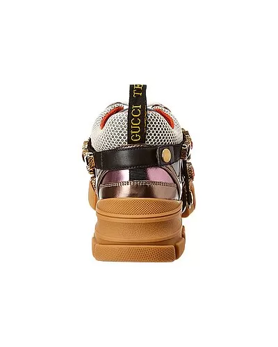 Gucci Flashtrek Crystal & Leather Sneaker Women 3 Gucci Flashtrek Crystal & Leather Sneaker Women - Image 3