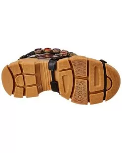 Gucci Flashtrek Crystal & Leather Sneaker Women 8 Gucci Flashtrek Crystal & Leather Sneaker Women -Fashion Clothing Store 1313504105 RLLD 4