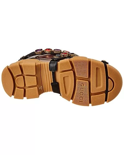 Gucci Flashtrek Crystal & Leather Sneaker Women 4 Gucci Flashtrek Crystal & Leather Sneaker Women - Image 4