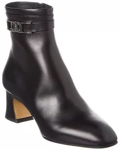 Salvatore Ferragamo Rego Leather Bootie Women