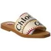 Chloé Woody Logo Canvas Slide Women