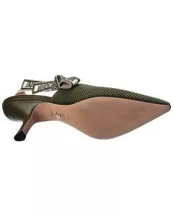 J'Adior Canvas & Leather Slingback Pump Women -Fashion Clothing Store 1313535332 RLLD 4