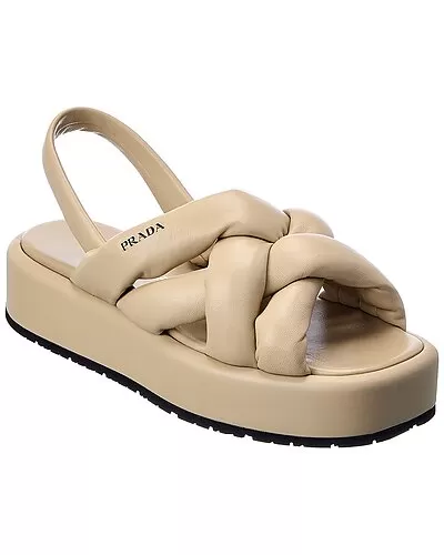 Prada Leather Platform Sandal Women 1 Prada Leather Platform Sandal Women