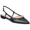 Leather Slingback Flat Women