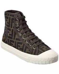 FENDI Domino FF Jacquard High-Top Sneaker Women