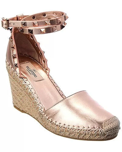Valentino Rockstud 85 Leather Wedge Sandal Women 1 Valentino Rockstud 85 Leather Wedge Sandal Women