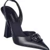 Versace La Medusa Leather Slingback Pump Women