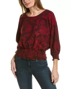 Vince Camuto Bali Stamp Blouse Women