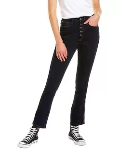 The Danielle Dani Blue/Black High-Rise Ankle Jean Women