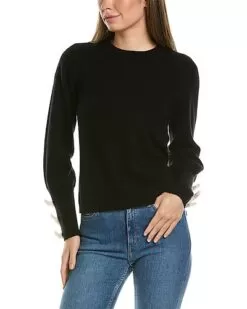 Bow Cuff Wool & Cashmere-Blend Jumper Women
