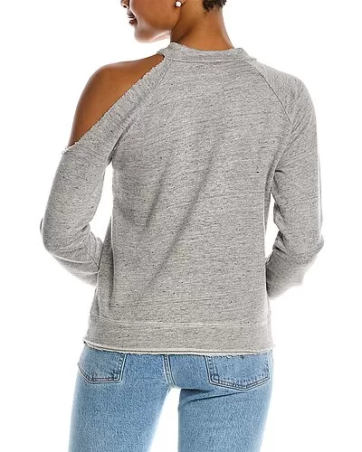 French Terry Vented Shoulder Linen-Blend Pullover Women 2 French Terry Vented Shoulder Linen-Blend Pullover Women - Image 2