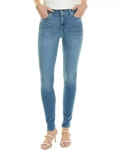 7 For All Mankind Light Indigo Static High Rise Skinny Jean Women