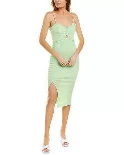 Solid Lora Midi Dress Women