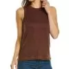 Linen-Blend Muscle Tank Women