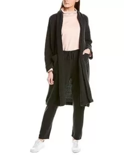 EILEEN FISHER Boucle High Collar Wool-Blend Coat Women