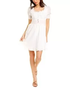 Swiss Dot Mini Dress Women