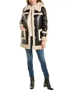 Badgley Mischka Sherpa Coat Women